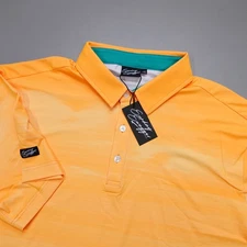 Sunday Swagger Golf Polo Phoenix Orange Performance Stretch Men's Size 2XL