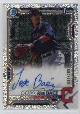 2021 Bowman Chrome Prospect Speckle Refractor 32/299 Jose Baez #CPA-JB Auto 0s55