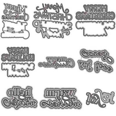 Christmas Winter Words Metal Cutting Dies Stencils Card Making Scrapbook Crafts