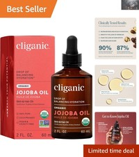 Natural Cold Pressed 2oz Jojoba Oil - Unrefined Carrier Oil for Skin  Hair