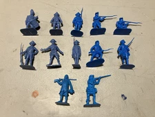 Accurate plastic 1/32nd scale AWI British Infantry/Colonial figure lot