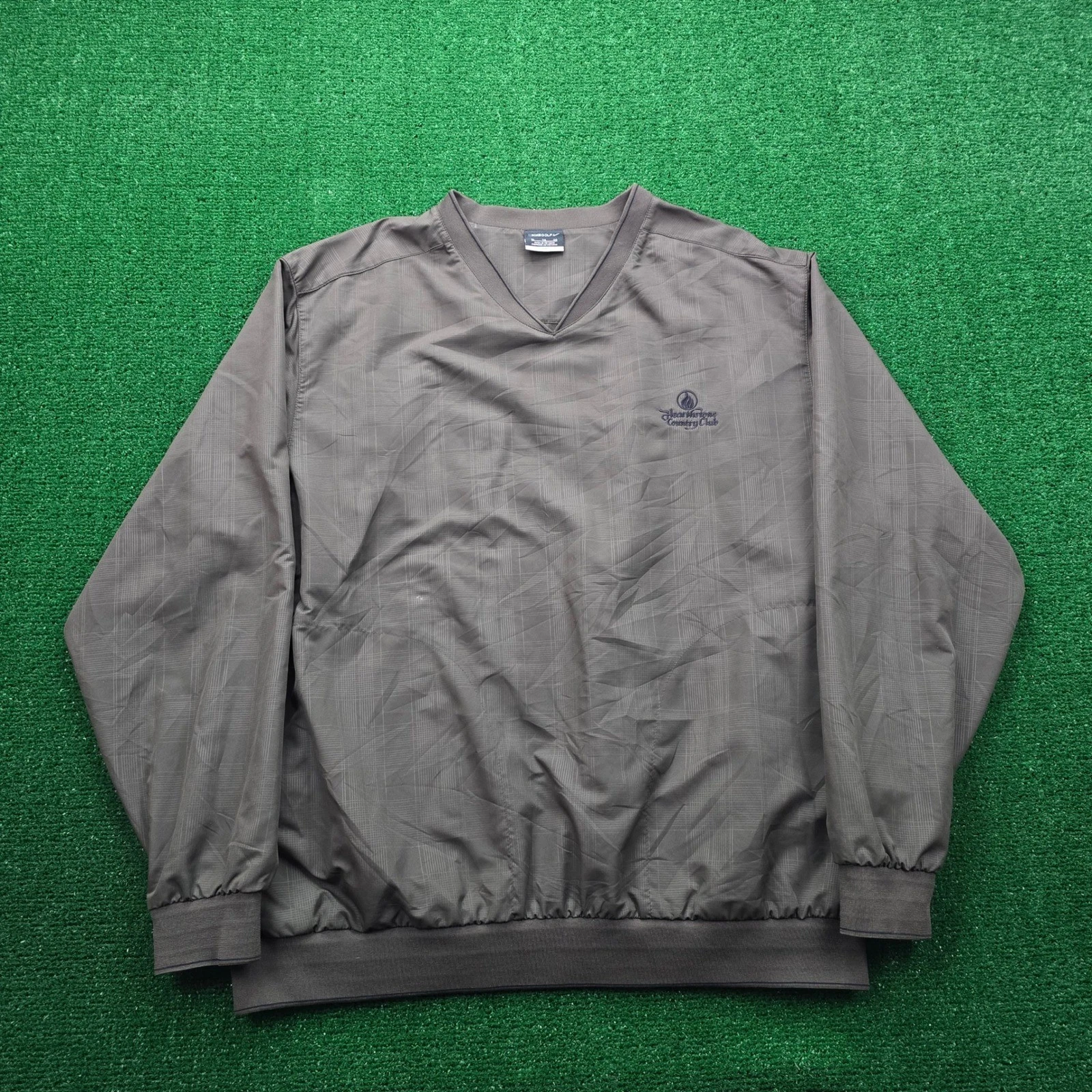 Nike Golf Windbreaker Jacket Mens XL Brown Pullover Hearthstone Country Club