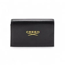 Creed Logo Bifold Leather Mini Wallet Black VIP Promo - Black