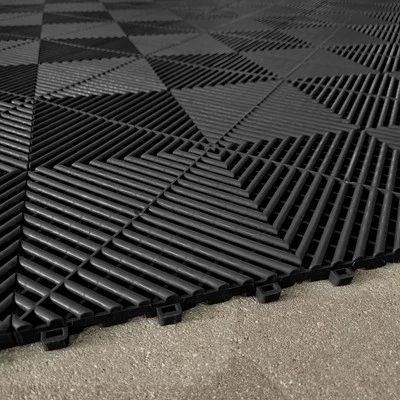 RAMROXX Performance Bodenfliese Garagenboden Floor Schwarz 40x40cm