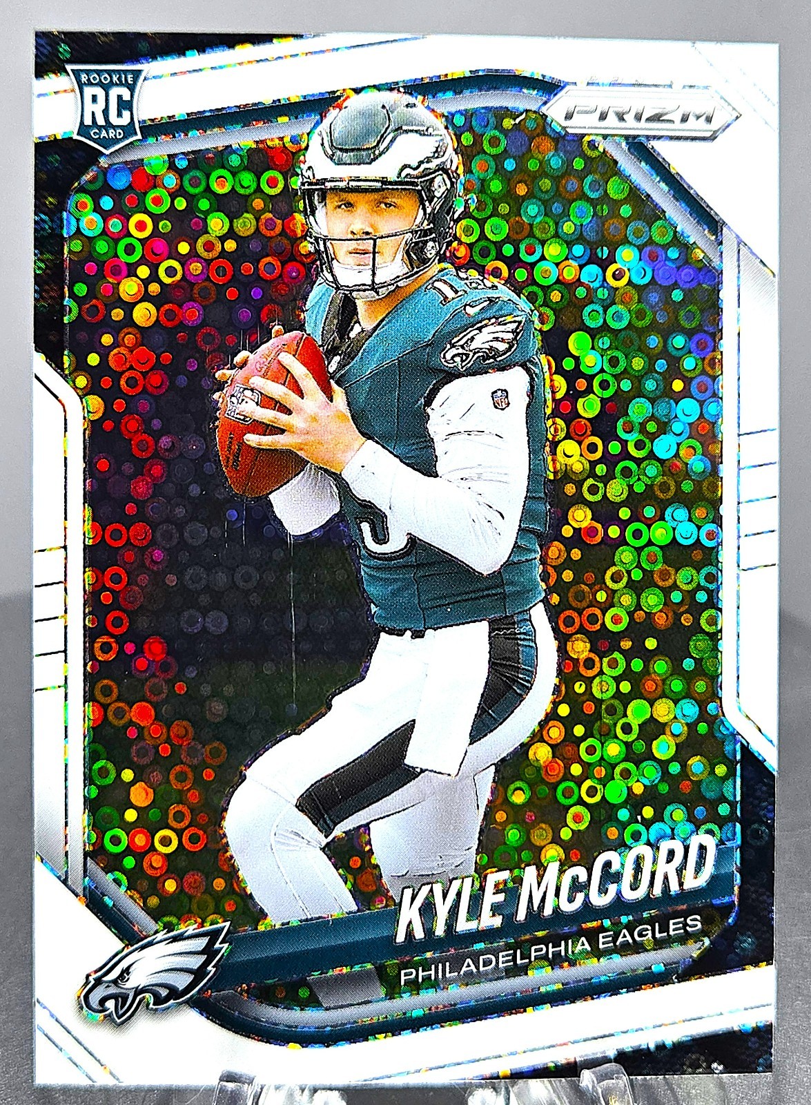2025 Prizm Kyle McCord White Disco (RC) #377 Philadelphia Eagles QB Rookie