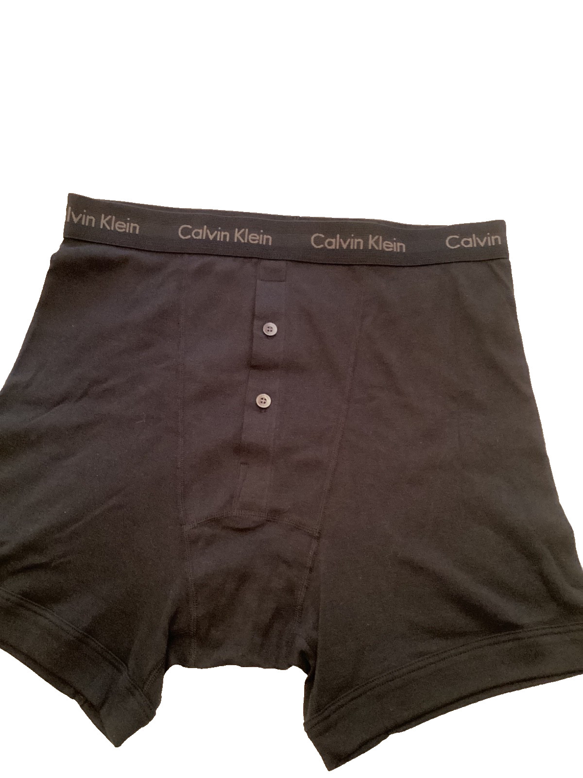 CALVIN KLEIN MENS BUTTON FLY BOXER TRUNK (36"-38") LARGE BLACK*NEW*