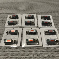 6 Packs of 2 Coax Network CAT5 2 Camera CCTV BNC Video Balun Transceiver Adapter