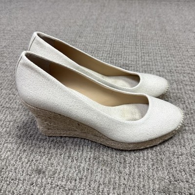 J.Crew Espadrille Wedge Beige Women s Size 8
