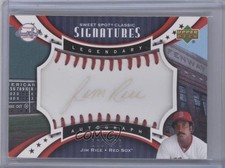 2007 Sweet Spot Classic Legendary Red Stitch Black Ink Jim Rice Auto HOF fm0