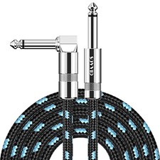 Guitar Cable 10FT Professional Instrument Cable Electric 10 FT Black Blue Right