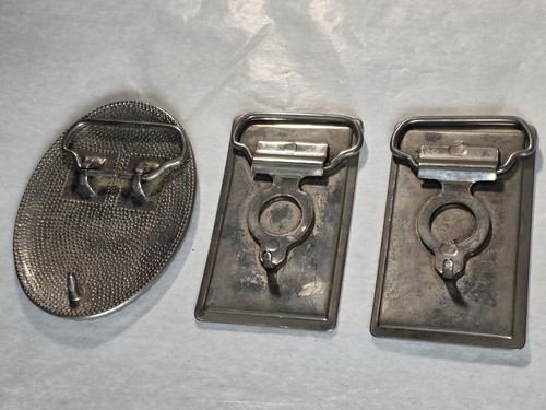 Vtg Lot Of 3 Metal Western Betl Buckles - Picture 6 of 7