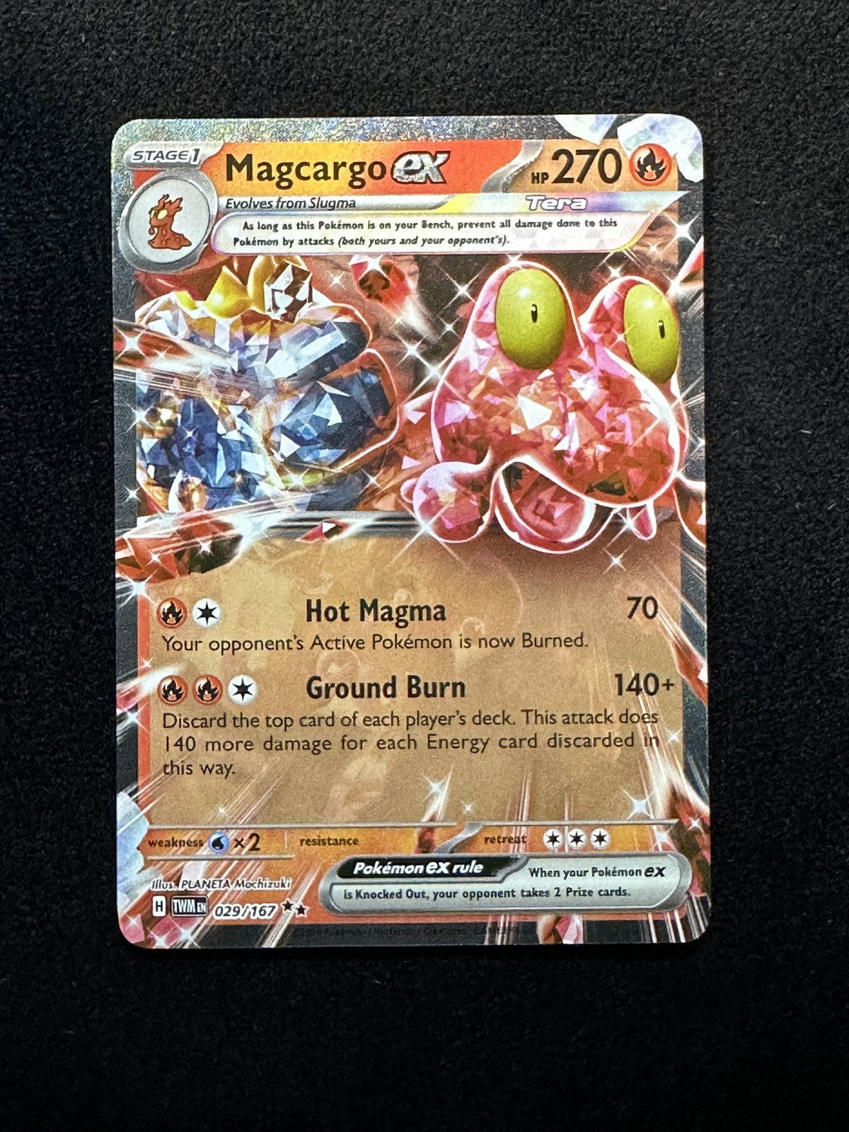 Magcargo ex 29/167 Twilight Masquerade Double Rare NM