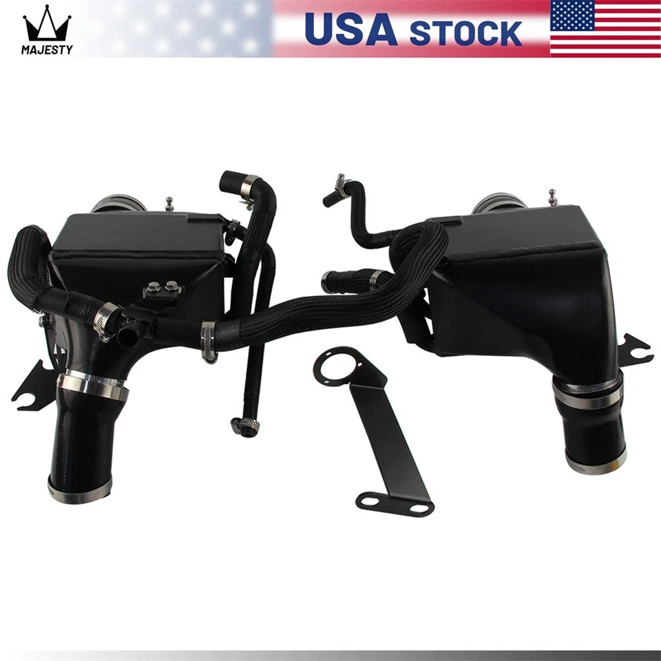 Intercoolers aire-agua de rendimiento para Infiniti Q50/Q60 V6 3.0T 2016+ negros Foto 3 de 4