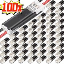 100pcs Double-Wire Plug-in Connector, Cable Clamp with Locking Buckle, AWG 18-22
