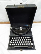 Antique Remington Junior Portable Typewriter & Case 1933 Standard 4-Bank w/Case thumbnail