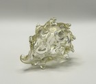 Vintage Murano Style Art Glass Hedgehog Ornament Clear Hand Blown