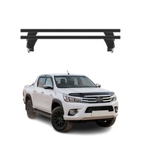 Menabo DachträGer GrundtäGer FüR Toyota Hilux 2011-2015 50Kg Alu Schwarz 2 Tlg