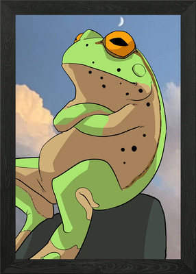 ästhetischer Frosch gerahmtes Wandbild Poster Leinwanddruck Bild