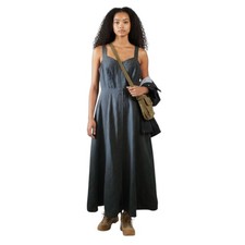 Army Green Sleeveless Maxi Dress Large A-Line Casual Boho Summer Dress