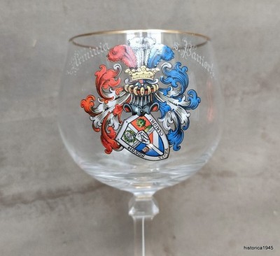 Glass goblet Roman glass wine glass Studentika Arminia Chemnitz around 1920