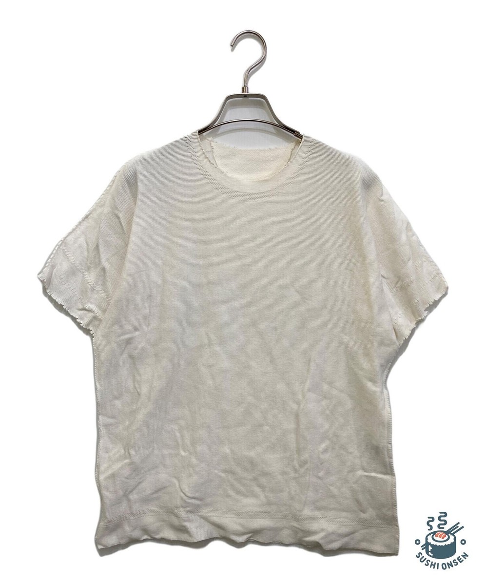 A-POC ABLE ISSEY MIYAKE Knit T-shirt AT41KK433 Size: 1 White Men