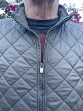 Peter Millar 2014 Men's Large Gray Suffolk Quilted Dual Zipper Jacket MF14Z12
