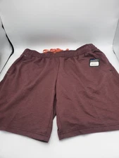 Unipro Men's Training Shorts, Size L, 9" Inseam, Maroon, Qwick- Dry Technology