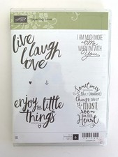 Stampin' Up 4 Piece Red Rubber Cling Mount Stamp Set LAYERING LOVE