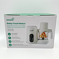 Grownsy Baby Food Maker BFP-5800E White Steamer Blender Sterilizer BPA Free NEW