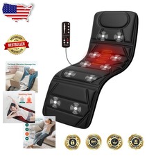 Full Body Vibration Massage Mat w/ Heat - 10 Motors, Soothing Back Relief