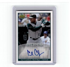 2006 Upper Deck Inkredible Carl Crawford Signed Card #I-CA Devil Rays Auto