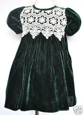 hunter green baby dress