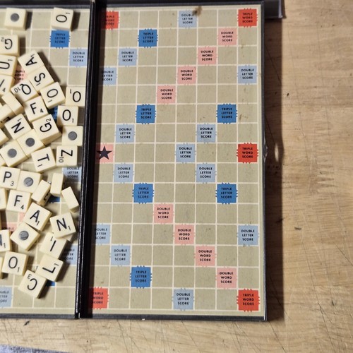 Rare Private Jet 1954 Selchow & Righter Scrabble Travel Magnetic Board Game Read - Picture 6 of 7