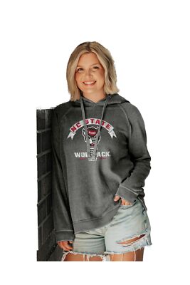Blue 84 Women's NCAA Vintage Burnout Hoodie - Officially Licensed Team Sweatshirt (Boston College Eagles)