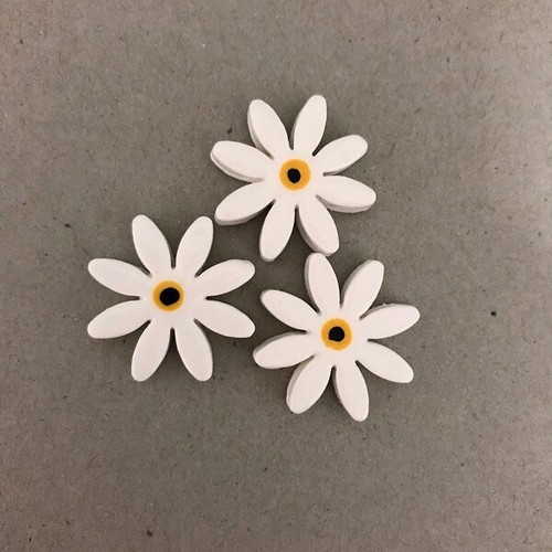 25mm Ceramic Daisies - x3 ~ Mosaic Tile, Mosaic Inserts, Art, Craft - Picture 10 of 22