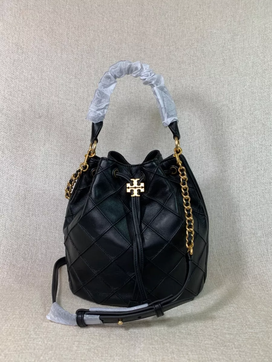 Tory Burch Fleming Soft Bucket Bag Black