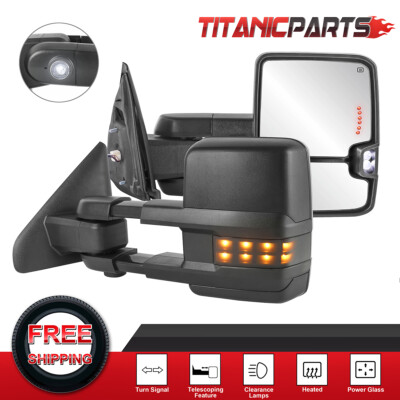 Pair Tow Mirrors For 2002-2008 Dodge Ram 1500 2003-2009 2500 3500 Power Heated