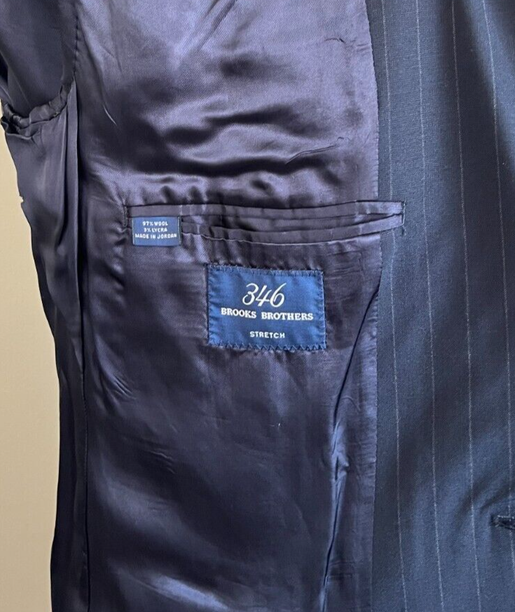 Brooks Brothers 346 Stretch 2-Piece $895 Suit Men - 41L Navy