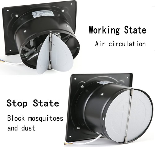 6-14" Exhaust Fan Ventilation Extractor Fan 110V Wall Mounted Blower Duct Fan - Picture 2 of 13