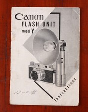 CANON FLASH UNIT MODEL Y INSTRUCTION BOOK/217480