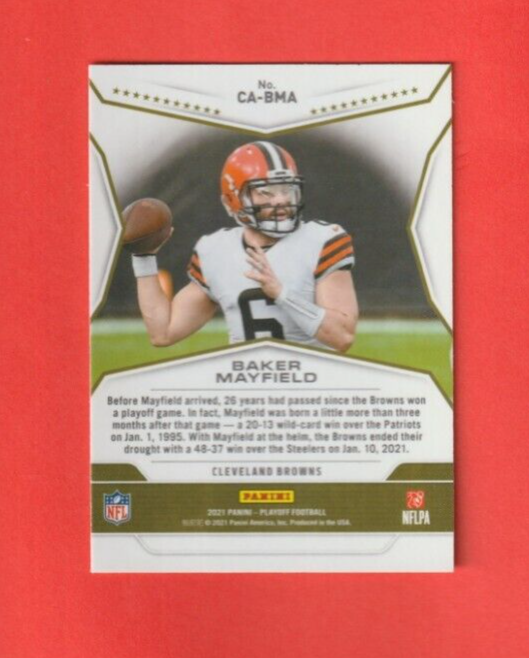 2021 Panini Playoff CALL TO ARMS CA-BMA Baker Mayfield