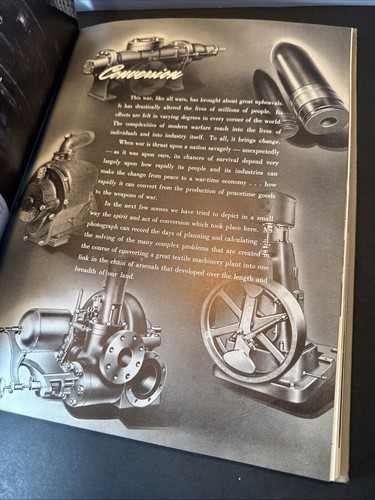 1945 WHITIN MACHINE WORKS HC Book WWII Steam Engines, Ammo NORTHBRIDGE MA - Picture 13 of 19