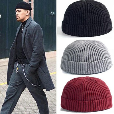 Women Men Mini Fisherman Beanie Hats 