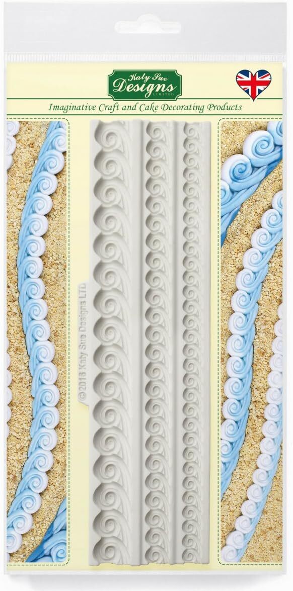 Силиконовая форма Katy Sue Designs CB0006 Sea Swirl Borders для украшения тортов Cr 8390₽