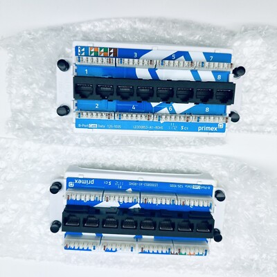 LOT OF 2 PRIMEX 125-1035 CAT6 8-PORT DATA/VOICE MODULE