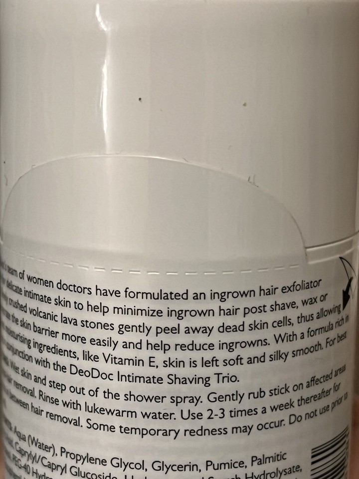 DeoDoc Full Size Ingrown Hair Exfoliator 40ml — RRP £30 Brand New