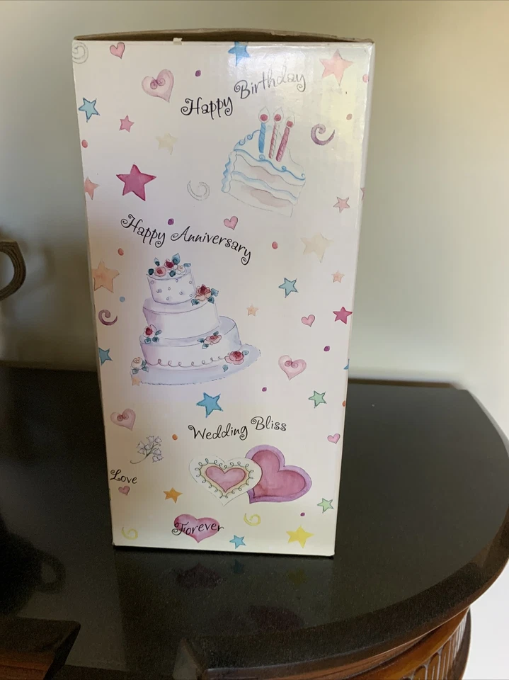 New Hand Painted Happy Anniversary Wine Glass by certified International - Image 4 of 4