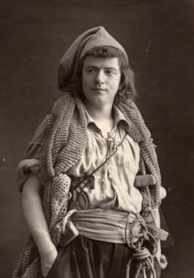 France Theater Stage Actor Simon Max Corneville Bells Old Photo Swim 1875