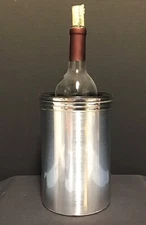 Vintage Insulated Stainless Steel Wine Bottle Chiller with Freezer Inserts