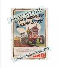 1958 3 Plow Diesel Farm Tractor Dollar Saver Country House tin sign mancavecabin